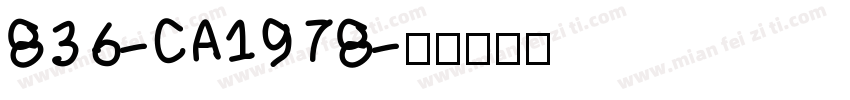 836-CA1978字体转换