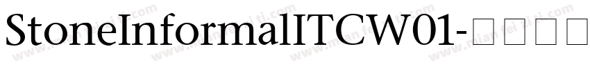 StoneInformalITCW01字体转换