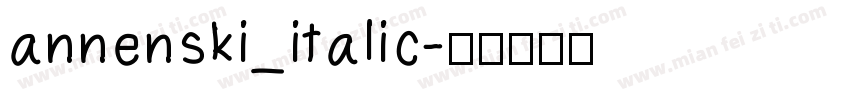 annenski_italic字体转换