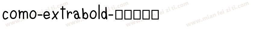 como-extrabold字体转换