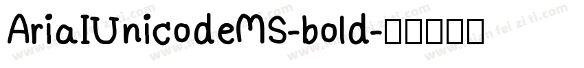 AriaIUnicodeMS-bold字体转换