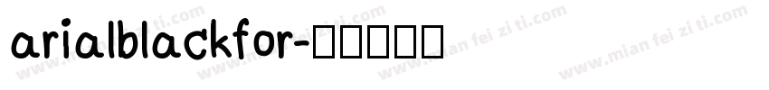 arialblackfor字体转换