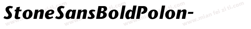 StoneSansBoldPolon字体转换