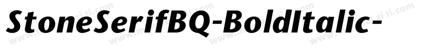 StoneSerifBQ-BoldItalic字体转换
