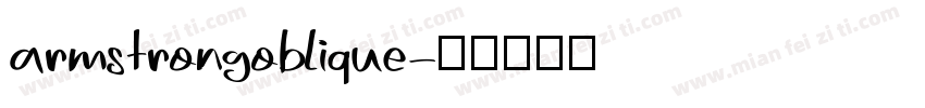 armstrongoblique字体转换