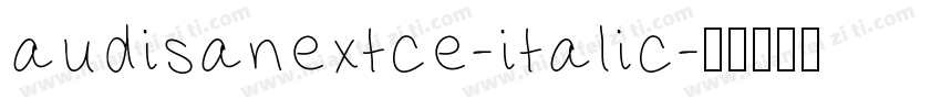 audisanextce-italic字体转换