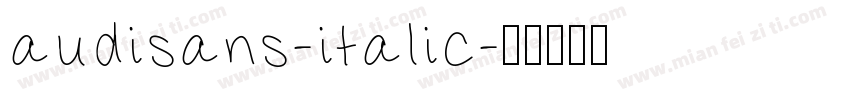 audisans-italic字体转换