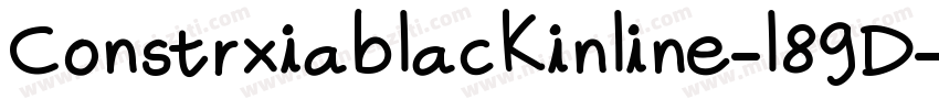 Constrxiablackinline-l89D字体转换