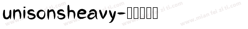 unisonsheavy字体转换