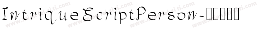 IntriqueScriptPerson字体转换
