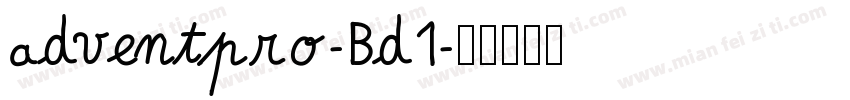 adventpro-Bd1字体转换