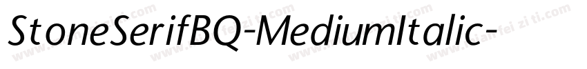 StoneSerifBQ-MediumItalic字体转换