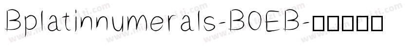 Bplatinnumerals-B0EB字体转换