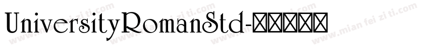 UniversityRomanStd字体转换