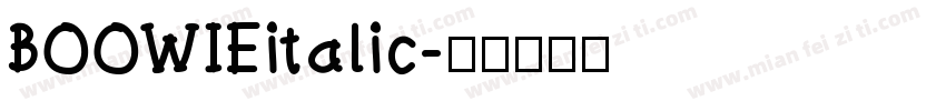 BOOWIEitalic字体转换