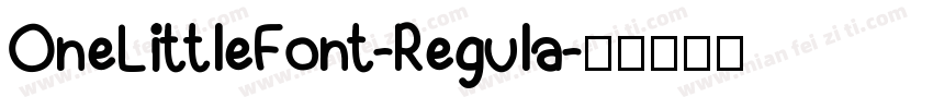 OneLittleFont-Regula字体转换