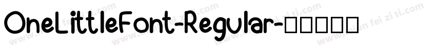 OneLittleFont-Regular字体转换
