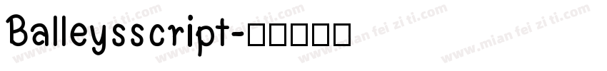 Balleysscript字体转换