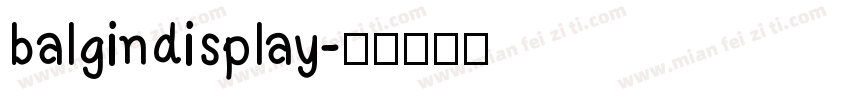 balgindisplay字体转换