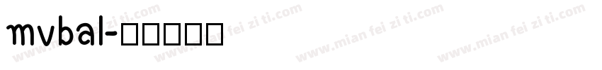 mvbal字体转换