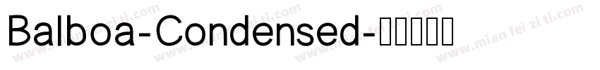 Balboa-Condensed字体转换