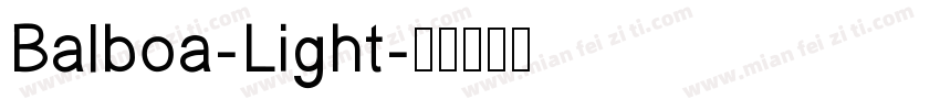 Balboa-Light字体转换