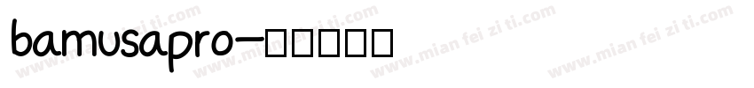 bamusapro字体转换