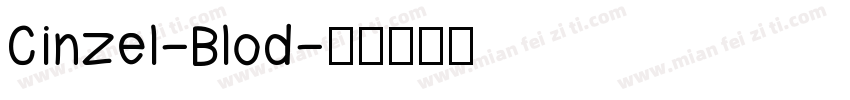 Cinzel-Blod字体转换