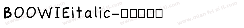 BOOWIEitalic字体转换