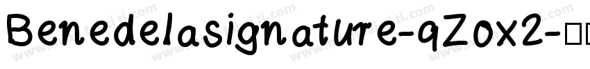 Benedelasignature-qZox2字体转换