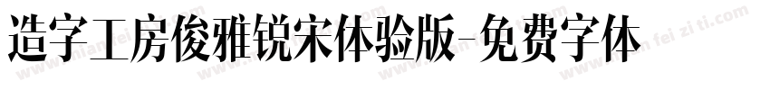 造字工房俊雅锐宋体验版字体转换