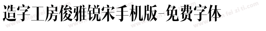 造字工房俊雅锐宋手机版字体转换