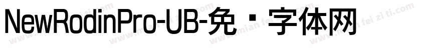 NewRodinPro-UB字体转换