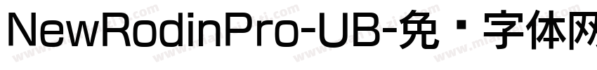 NewRodinPro-UB字体转换