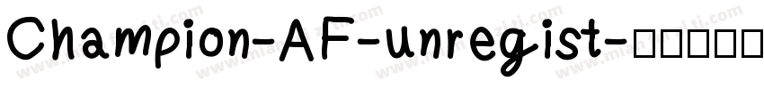 Champion-AF-unregist字体转换