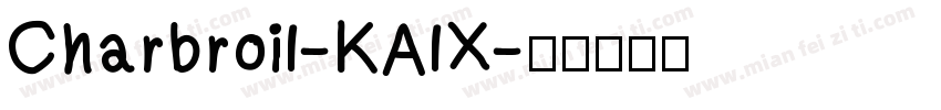 Charbroil-KAlX字体转换