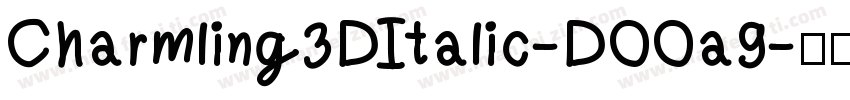 Charmling3DItalic-DOOa9字体转换