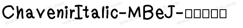 ChavenirItalic-MBeJ字体转换