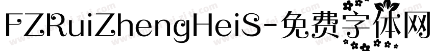 FZRuiZhengHeiS字体转换