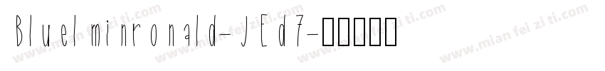 Bluelminronald-JEd7字体转换