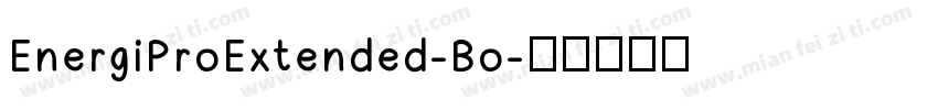 EnergiProExtended-Bo字体转换