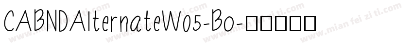 CABNDAlternateW05-Bo字体转换