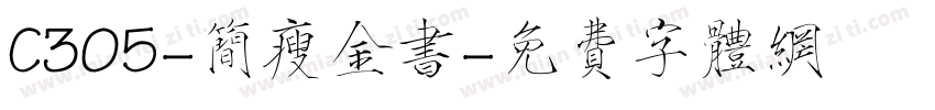 C305-简瘦金书字体转换