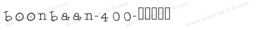 boonbaan-400字体转换
