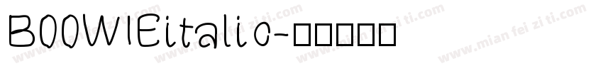 BOOWIEitalic字体转换