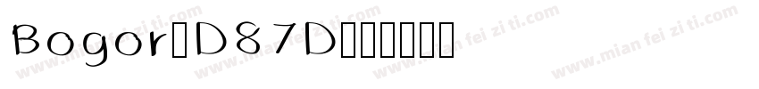 Bogor-D87D字体转换