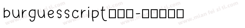 burguesscript生成器字体转换