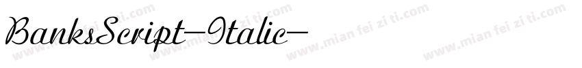 BanksScript-Italic字体转换