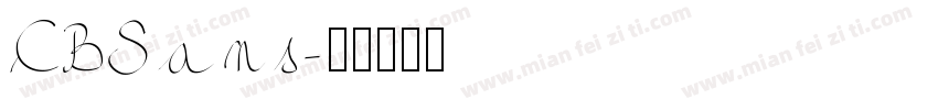 CBSans字体转换