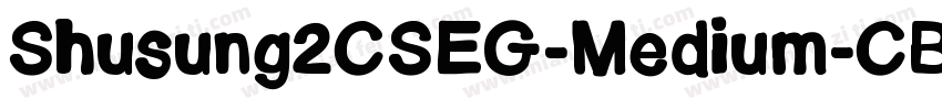 Shusung2CSEG-Medium-CB字体转换